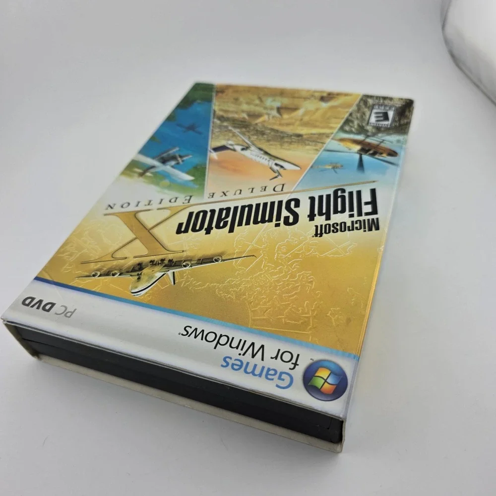 Microsoft Flight‎ Simulator X Deluxe Edition PC DVD Windows Gold Good Nostalgia
